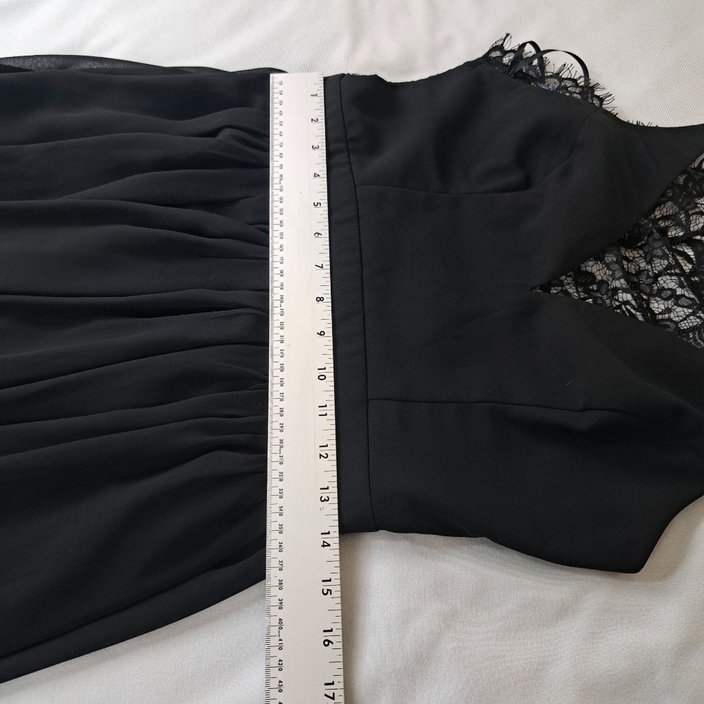 Lulus Love Spell Black Lace Back Maxi Dress Formal Evening Gown Size M - Picture 11 of 13